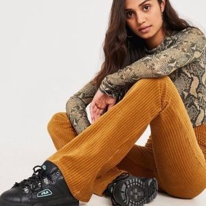 Urban Outfitters Ribbed Velvet Flare Pant size M